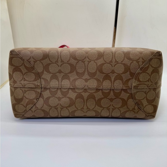 Coach Women's Reversible City Tote Bag Khaki/Bright Pink Monogram F36658 - Picture 5 of 11